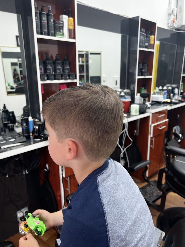 Classic kids' haircut, done at Efraim's Barber Shop